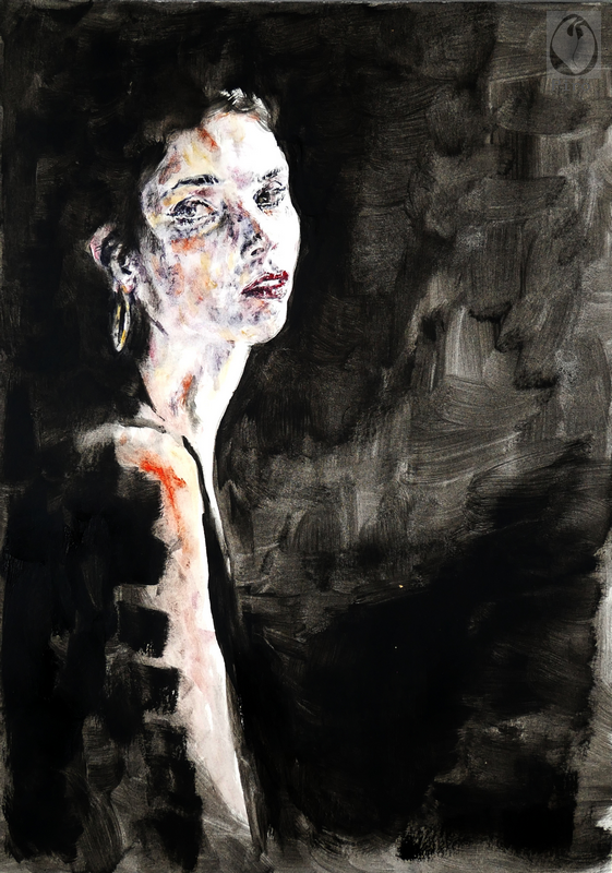 oil on paper - olio su carta di Piro